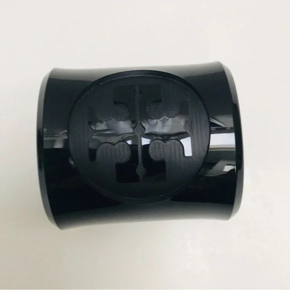 TORY BURCH Black Wide Resin Cuff Bracelet - Picture 4 of 4